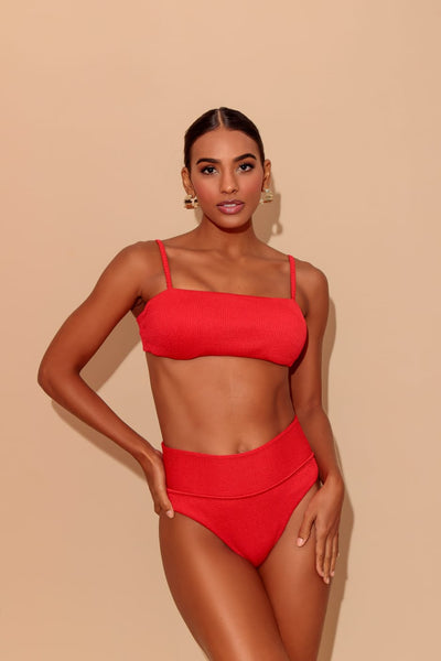 Bikini Set Padded Cups High-Waist Bottom