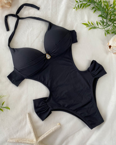 Black One Piece Swimsuit