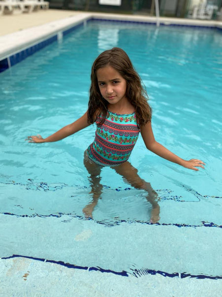 Girl Swimsuit Blue