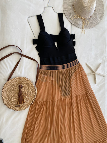 Neutral Colored Maxi Skirt