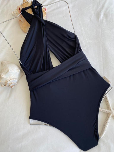 V-neck One-Piece Swimsuit