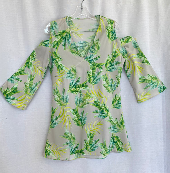 Beach Shirt 3/4 Length Sleeve Coverup