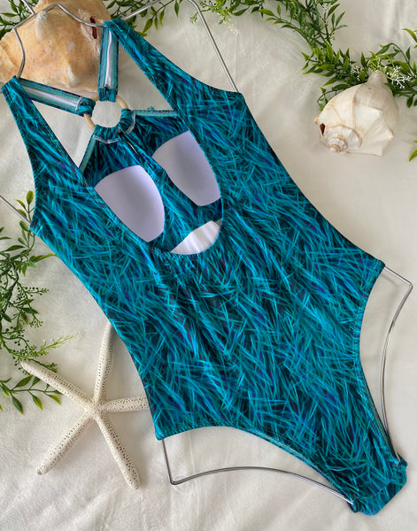 One Piece Swimsuit or Bodysuit with Ring Detail