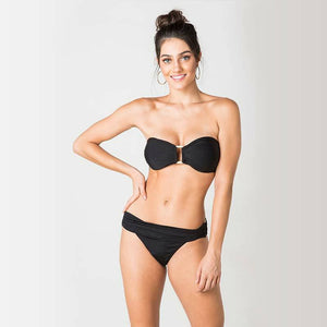 Bandeau Bikini Top & Mid Rise Bottom